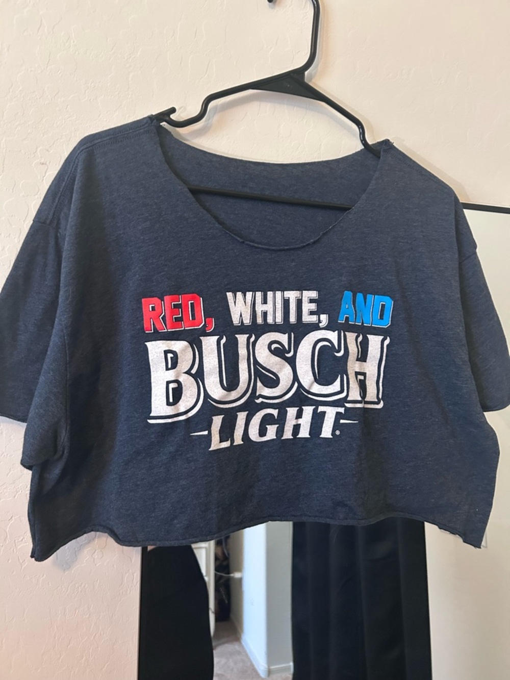 Busch Light Red, White & Blue Cropped Tee